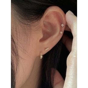 14k tripple bar piercing