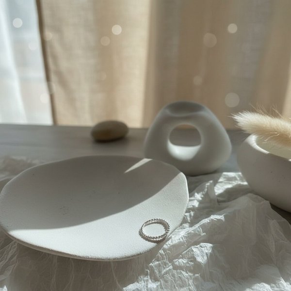 [옷자락] 여성 일상 모던 꼬임 포인트 반지