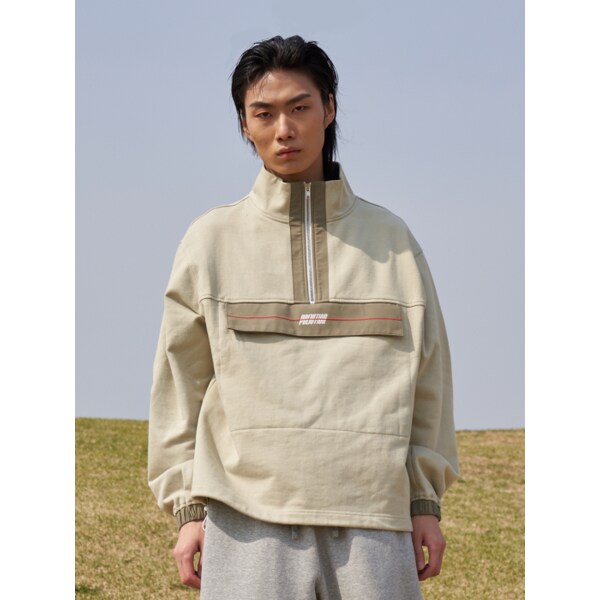 MENS SWEAT ANORAK (PMACSSS001_KH)