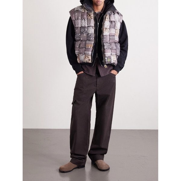 퀼티드 패치워크 반다나 프린트 쉘 질레 46376663162925220