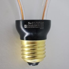 롱 LED ST64 밴딩 램프 5W 전구색(노란색)