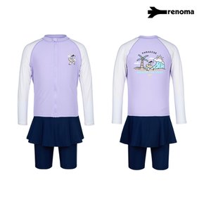 여아 파라다이스 래쉬가드 세트 퍼플 RN-GS2F924-PP_CA