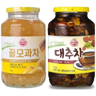 셀러허브 오뚜기 꿀모과차 1kg+오뚜기 대추차 1kg (S11619502)