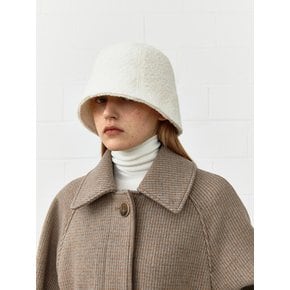 TWW WOOL BOUCLE BUCKET HAT IVORY