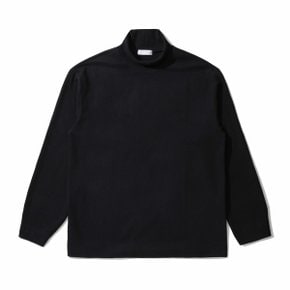 half-neck long sleeve tee_CWTAA23512BKX