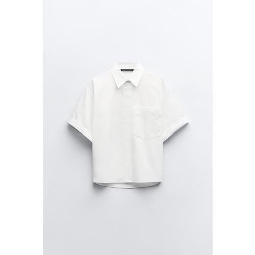자라 포켓 포플린 셔츠 2837/200 WHITE