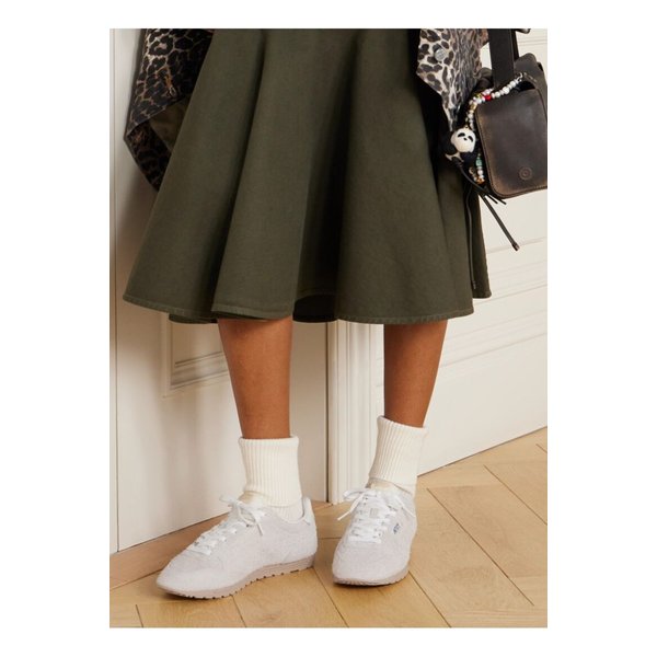 오트리 윈드스핀 가죽 트리밍 퍼포레이티드 브러시드 스웨이드 스니커즈 46376663162850928