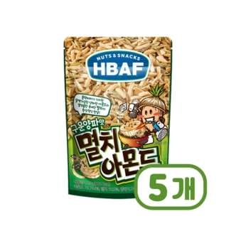  바프 멸치아몬드 구운양파맛 견과류안주 100g x 5개