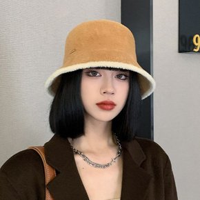 루브랑 니트 퍼버킷햇_A4376