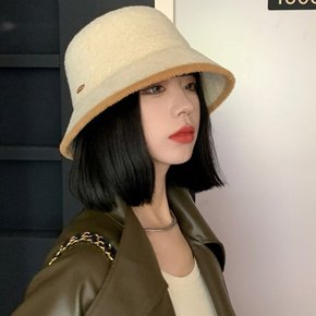 루브랑 니트 퍼버킷햇_A4376