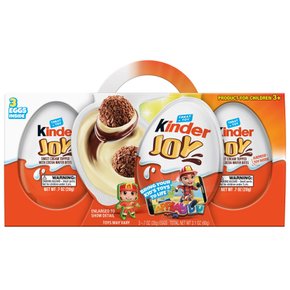 [해외직구] Kinder  Joy  Kinder  Joy  계란  달콤한  크림과  초콜릿  웨이퍼,  안에  토이  포함  휴일  스타킹  속을  채우는  데  적합  각  60g  계란  3개