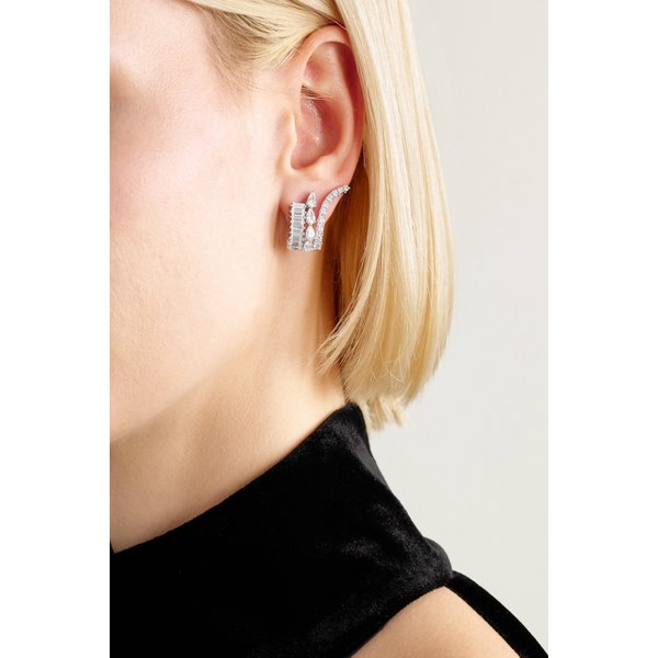 옙렘 18K 화이트 골드 다이아몬드 귀걸이 46376663162976000