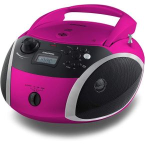 독일 그룬딕 스피커 Grundig GRB 3000 BT portable radio boombox with Bluetooth pink / silver