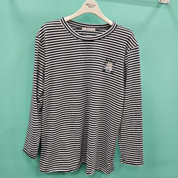 디컬렉션 HC07 부엉이프린트단가라티셔츠 D2519TS02(1)