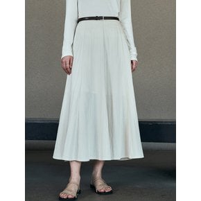 Flare Maxi Long Skirt (Cream)