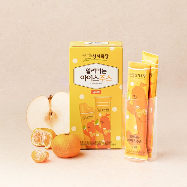 상하목장 얼려먹는 아이스주스 귤&배