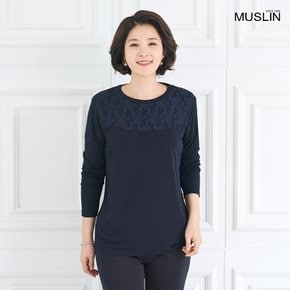 엄마옷 레이스 라운드 티셔츠 12SDF9009 중년여성/50대/60대/70대/빅사이즈/할머니옷
