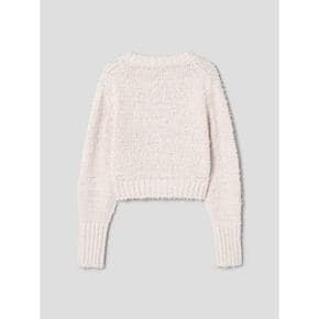 Boucle Crop ZipUp Sweater  Ivory (MS495AW450)