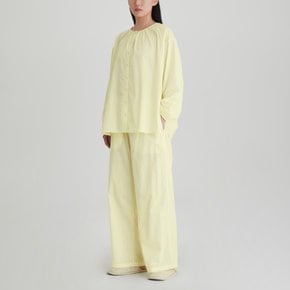 여 퓨어 코튼 10부 파자마 팬츠(YELLOW / NAVY)