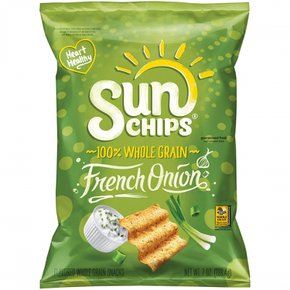 SunChips  프렌치  어니언  맛  통곡물  스낵  7  온즈  가방