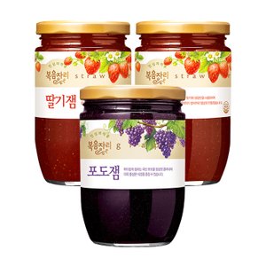  복음자리 딸기잼 500g 2개 +포도잼 620g 1병 (총3병)