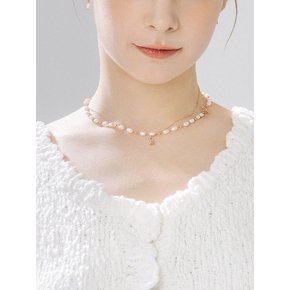 14K 씨로랑 천연 담수진주 토글바 목걸이