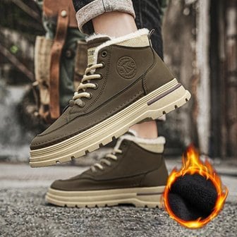  [옷자락] 남자 겨울 방한 캠핑 패션 캐주얼 통굽 키높이 워커