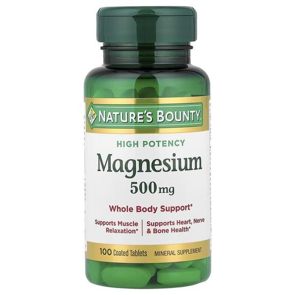 해외직구 Nature`s Bounty 네이처스바운티 마그네슘 500mg 100정 Magnesium