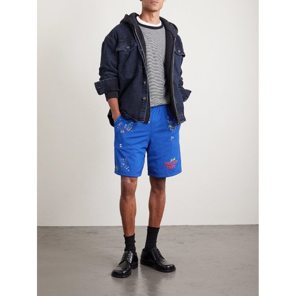 스튜디오 짐 스트레이트 레그 페인트 스플래터 메쉬 쇼츠 46376663162903340