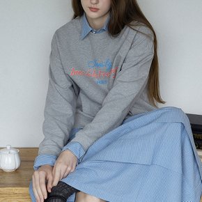 이네스 레터링 맨투맨 멜란지그레이 IFDMM00192