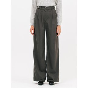 double buckle pants_charcoal