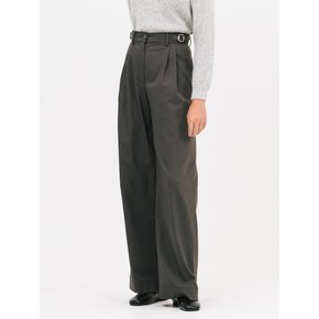 double buckle pants_charcoal