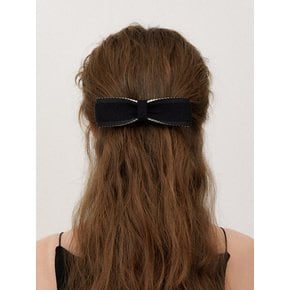 Letter from Love woolen ribbon hair pin_modern black woolen