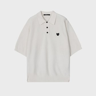 송지오 [파주점] 옴므 지제로 팬서 부클 카라 하프 니트 SI3KT956WH