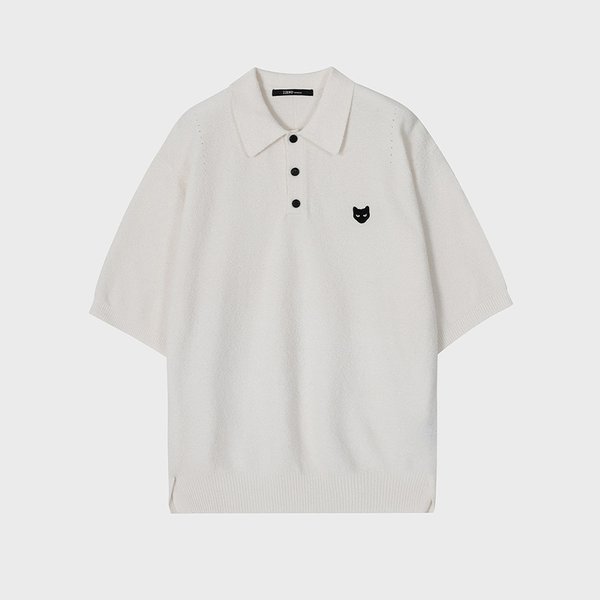 [파주점] 옴므 지제로 팬서 부클 카라 하프 니트 SI3KT956WH