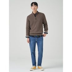 [30%OFF]케이블 반집업 니트  브라운 (BC3951C20D)