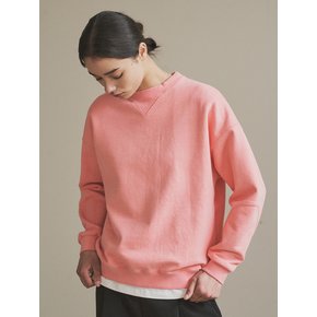 SITP5135 루즈핏 피그먼트 맨투맨_Coral pink