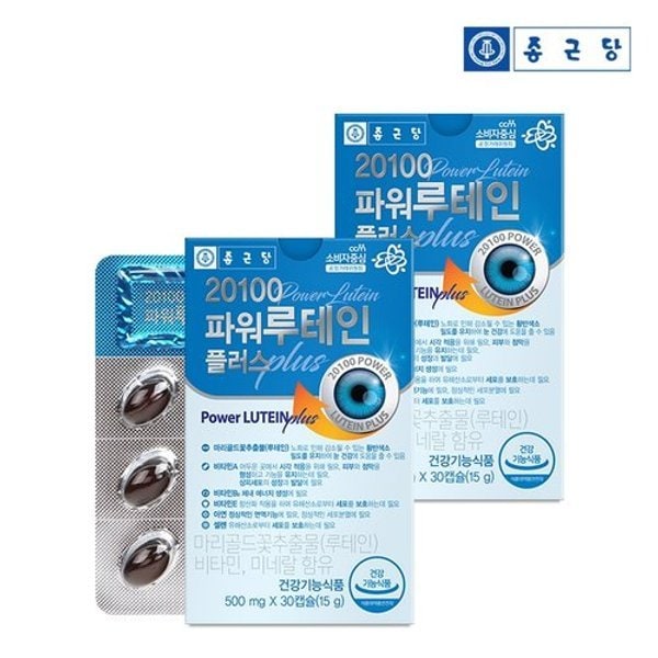20100 파워 루테인 플러스(500mgX30캡슐) 2박스/2개월분