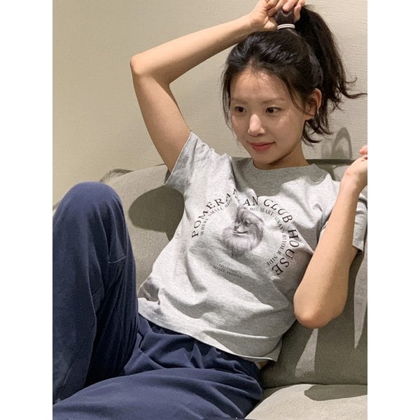 [단독]SITP5265 포메라니안 반팔 티셔츠_Melange gray