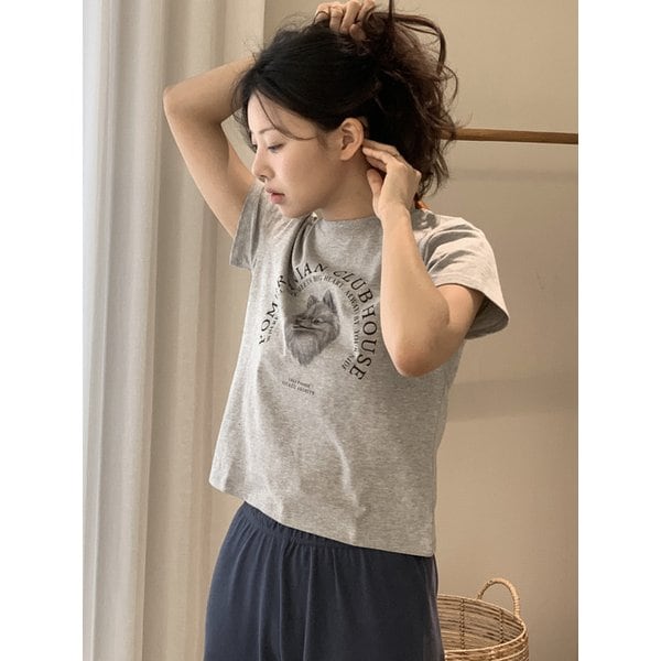 [단독]SITP5265 포메라니안 반팔 티셔츠_Melange gray