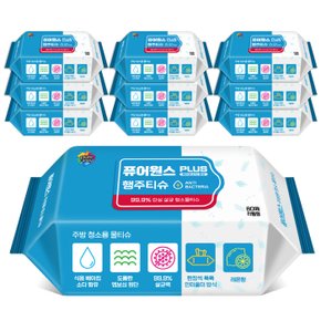 [퓨어원스+]홈케어 청소 살균물티슈 주방용 80매x10팩(리필)-행주대용