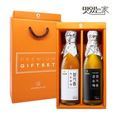 50년전통 대현상회 저온압착 참기름 검은깨참기름 350ml 선물세트 (선물케이스포장)