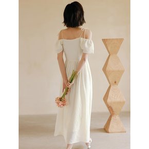 LS_French off-shoulder slip dress