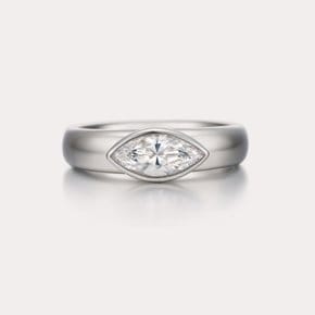 Marquise-cut Bazel Bold Ring SJRB104RWW110