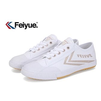 페이유에 FE LO 1920/WHITE CANVAS W/ ROSE GOLD METALLIC LOGO & CHEVRON/FU100170