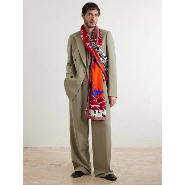 플로럴 프린트 새틴 스카프 46376663163006325