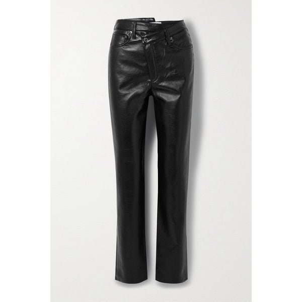 Criss Cross Recycled Leather-blend Pants 블랙 43769801097889541