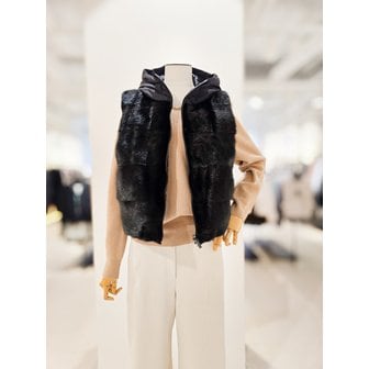 아이잗컬렉션 [파주점] [더아이잗컬렉션]밍크퍼 패딩 리버시블 후드 베스트 CRCAFSV21