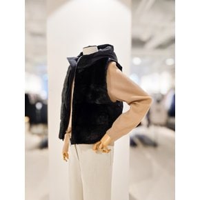 [파주점] [더아이잗컬렉션]밍크퍼 패딩 리버시블 후드 베스트 CRCAFSV21