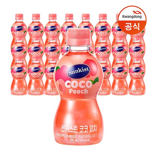 [광동] 썬키스트 코코 피치 300ml x24개